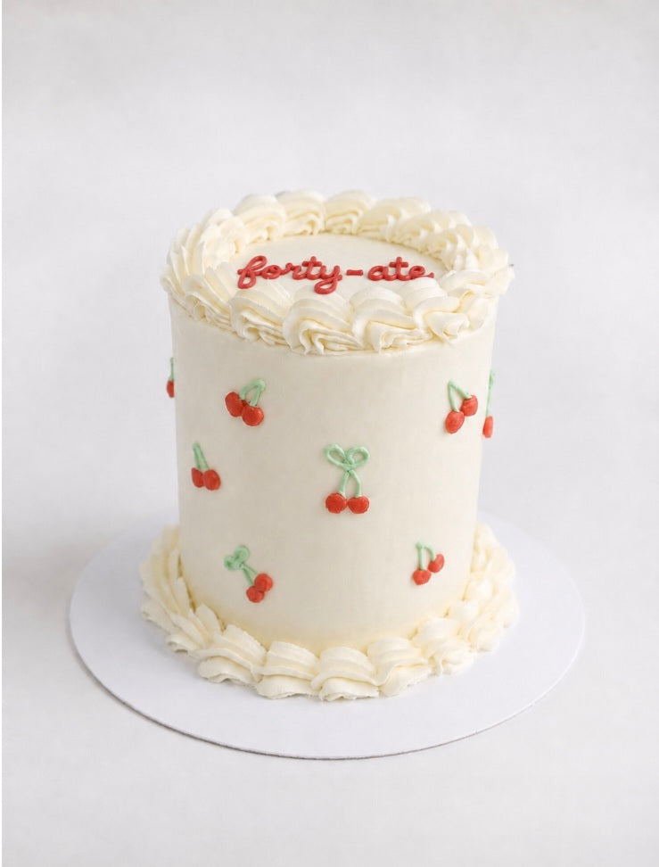 Piped Cherry Cake